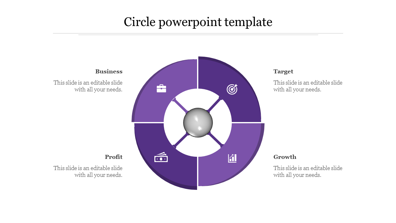 Free - Glorious Circle PowerPoint Template Presentation Slides